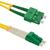 Qoltec 54035 fibre optic cable 1 m SC LC Yellow