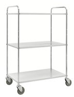 Tablettwagen mit 3 Metallböden - Maße: 98 x 58,5 x 144,5 cm - Gewicht: 37,5 kg