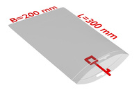 PE-Druckverschlussbeutel 200x300mm, 50µ, transparent, Eurolochung