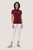 Damen Poloshirt MIKRALINAR®, weinrot, L - weinrot | L: Detailansicht 6