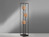 Stehlampe 3flammig 133cm LED dimmbar, Metall Schwarz Lampenschirme Seegras