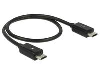 DELOCK USB Kabel Micro-B -> Micro-B St/St 0.30m OTG sw