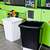 Durable 90L Waste Bin Green | Square Recycling Bin | Food Bin | DURABIN