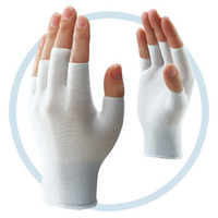 SHOWA B0910 Unterziehhandschuh Einheitsgröße Fingerspitzenloser Polyesterhandsch