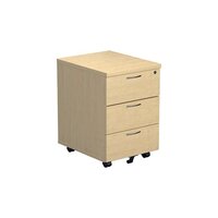 Jemini Maple 3 Drawer Mobile Pedestal KF72086