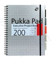 Pukka Pad Executive A4 Wirebound Hard Cover Project Book Ruled 200 Pages(Pack 3)