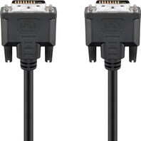 DVI-D Full HD-Kabel Dual Link, Nickel, 1.8 m, Schwarz - DVI-D-Stecker Dual-Link (24+1 pin) > DVI-D-S