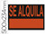 Cartel Plastico "Se Alquila" Rojo Fluorescente -500X234 Mm