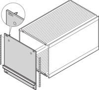 Frontplatte für HF-Kassetten, Nachrüstbare EMC Schirmung mit Stahldichtung, 3 HE