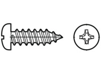 Linsenkopfschraube, PH-Kreuzschlitz, Ø 3.9 mm, 9.5 mm, Stahl, verzinkt, DIN 7981