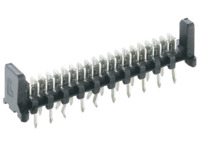 Stiftleiste, 20-polig, RM 2.54 mm, gerade, schwarz, MICS-D 20