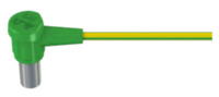 POAG Anschlussleitung mit (Buchse, abgewinkelt) auf (offenes Ende), 1 m, grün/ge