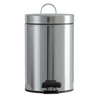 Hygienbehälter 3 L mit Kunststoffinneneimer Ø 17 x H 25,3 cm Edelstahl glänzend