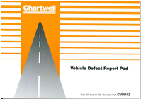 Chartwell A5 Vehicle Defect Reporter Pad 25 Reports in Duplicate