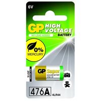 HIGH VOLTAGE 476A Blister with 1 battery. 6V For products like cameras. Also known as 4LR44 PX28L, 2CR11108, L544, V28PXL Batterie domestiche