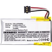 Battery 0.85Wh Li-Pol 3.7V 230mAh Black for Keyboard,Mouse 0.85Wh Li-Pol 3.7V 230mAh Black for Logitech Keyboard,Mouse Haushaltsbatterien