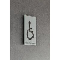 Cartello con pittogramma per porta WC, Braille