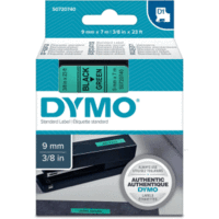 Etikettenband Dymo D1 9mm/7m schwarz/grün
