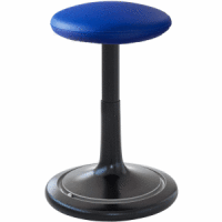 Sitz- und Stehhocker Classic tall 55-77cm skai Kunstleder schwarz/blau/silber