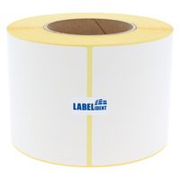 Thermotransfer-Etiketten, 101,6 x 101,6 mm, 1.400 Papieretiketten auf 1 Rolle/n, weiß, 3 Zoll (76,2 mm) Kern, ablösbar