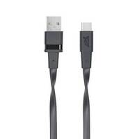 CORDON RIVACASE SYNCHRO + CHARGE USB TYPE C 2.0 1.2M NOIR