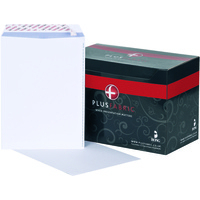 Pocket Envelope C4 Peel and Seal Plain Easy Open Power-Tac 120gsm White (Pack 25