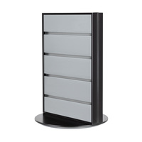 Counter Display / FlexiSlot® Slatwall Table Display "Style-Black" | light grey similar to RAL 7035