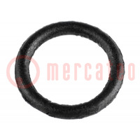 Guarnizione O-ring; caucciù NBR; Thk: 0,5mm; Øint: 2,8mm; nero