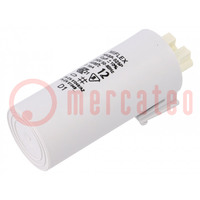 Capacitor: for discharge lamp; 7uF; 250VAC; ±10%; Ø30x70mm; 7
