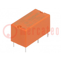 Relay: electromagnetic; SPDT; Ucoil: 12VDC; Icontacts max: 5A; PCB