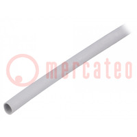 Insulating tube; silicone; light grey; -30÷200°C; Øint: 6mm; L: 1m
