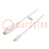 Kabel; DisplayPort 1.2; HDMI Stecker,mini Displayport Stecker