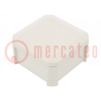 Enclosure: junction box; X: 90mm; Y: 90mm; Z: 52mm; polypropylene PP