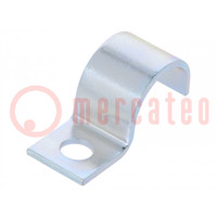 Screw mounted clamp; ØBundle : 17mm; Ømount.hole: 6mm; W: 14mm