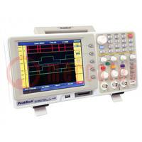 Osciloscopio: digital; Ch: 2; 100MHz; 500Msps; 2Mpts/ch; LCD TFT 8"