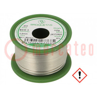Soldering wire; Sn97Cu3; 0.8mm; 100g; lead free; reel; 230°C