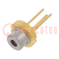 Diode: laser; 655÷665nm; 100mW; 11/28; TO56; THT; 2.3÷2.6VDC; red