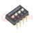 Schalter: DIP-SWITCH; ON-OFF; 0,1A/24VDC; Pos: 2; -30÷85°C; THT; ADE
