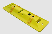 Fußplatte für Leitcat-Flex, gelb, Aufnahme für Tornado 50-Flex/75-Flex, 4 gelbe Reflektoren