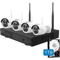 NIVIAN KIT CCTV WIFI EXTERIOR 4 CAMARAS EXTERIOR + HHDD 1TB (10 CANALES)