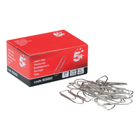 5 Star Paperclips Lrg NoTear 27mm Bx100