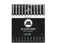 Blackliner 11er Etui, sortiert, schwarz
