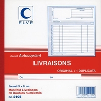 ELVE MANIFOLD LIVRAISONS 210X210 50/2+0 NCR GÉNÉRIQUE