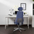 Bürostuhl / Chefsessel PRO-TEC 400 Stoff dunkelblau Alu poliert hjh OFFICE