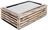 GN-Präsentationsplatte Edelstahl; Größe GN 1/2, 32.5x26.5x1.4 cm (LxBxT); silber