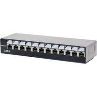 INTELLINET Abschließbares 12-Port Cat6 Patchpanel FTP 1 HE