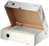 Archivbox easyboxx, 80mm, breite Öffnung, mit Klappdeckel, Wellpappe, weiß