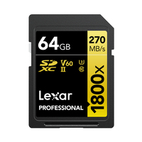Lexar LSD1800064G-BNNNG pamięć flash 64 GB SDXC UHS-II Klasa 10