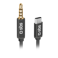 SBS TECABLE35TYCK Audio-Kabel 1 m 3.5mm USB Typ-C Schwarz