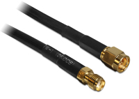 DeLOCK 2m SMA m/f cable coaxial CFD200 Negro